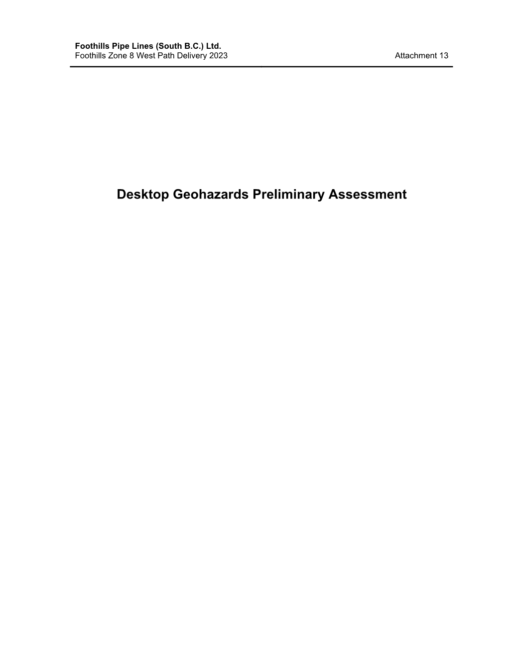 Desktop Geohazards Preliminary Assessment Attachment 13