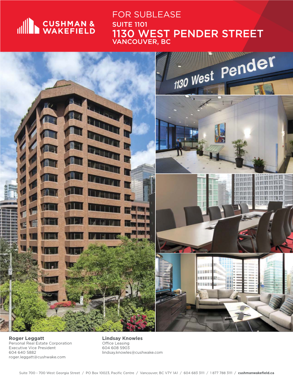 1130 West Pender Street Vancouver, Bc