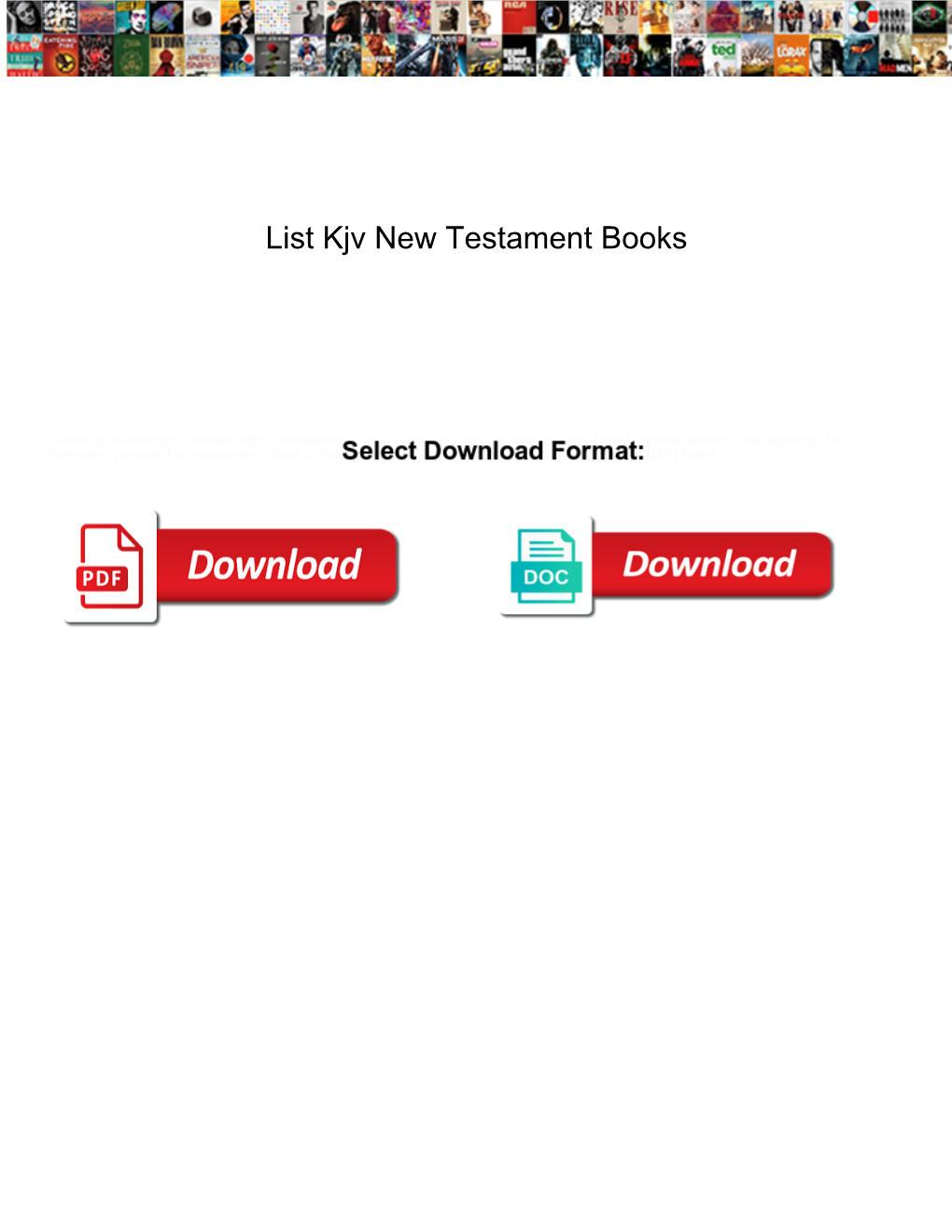 List Kjv New Testament Books