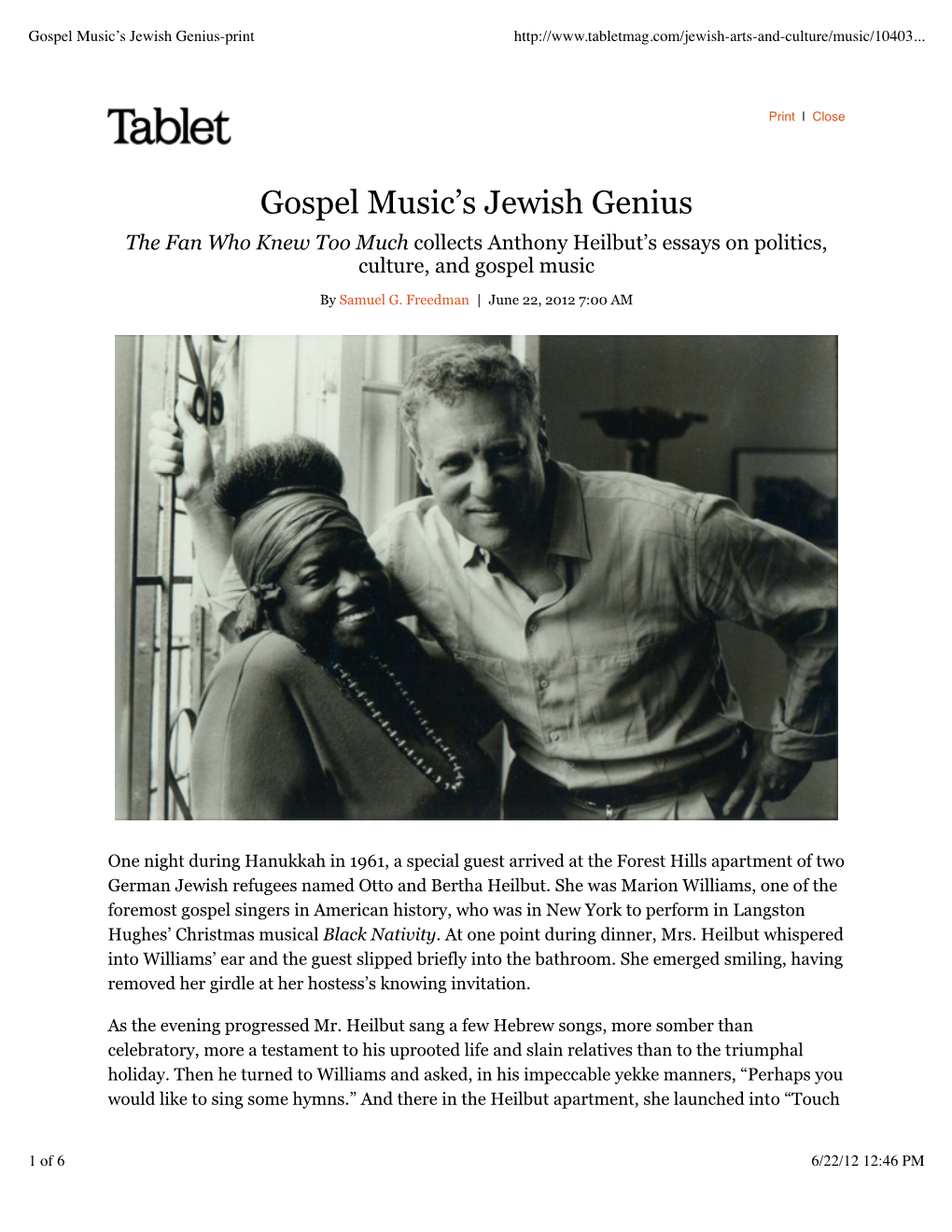 Gospel Music's Jewish Genius-Print