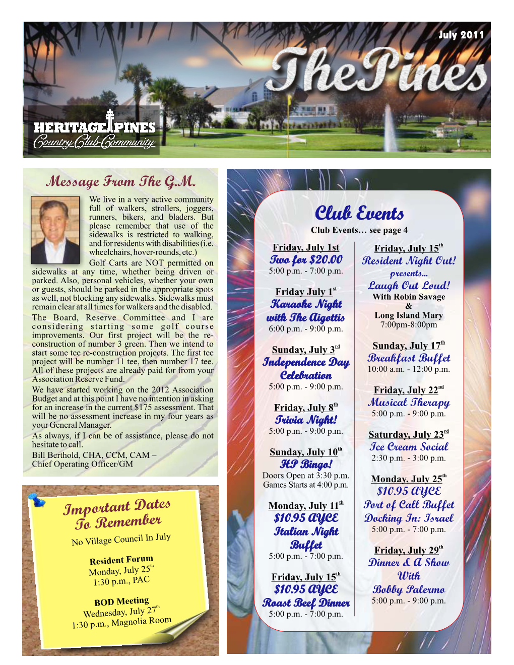 Heritage Pines Newsletter 2011 July New.Cdr