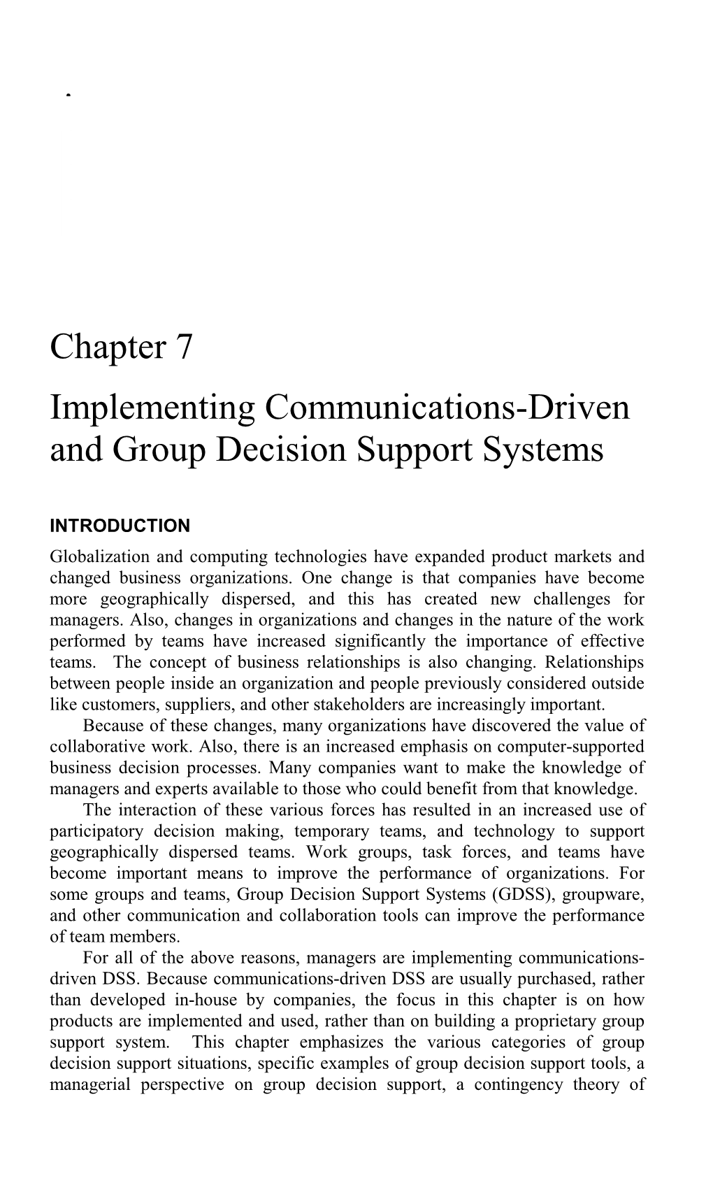 Chapter 7 Implementing Communications-Driven and Group