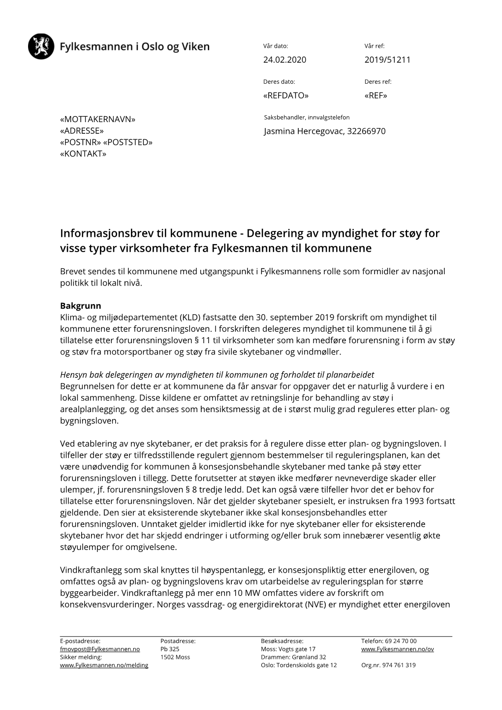 Informasjonsbrev Til Kommunene Om Delegering Av Myndighet for Støy.Pdf