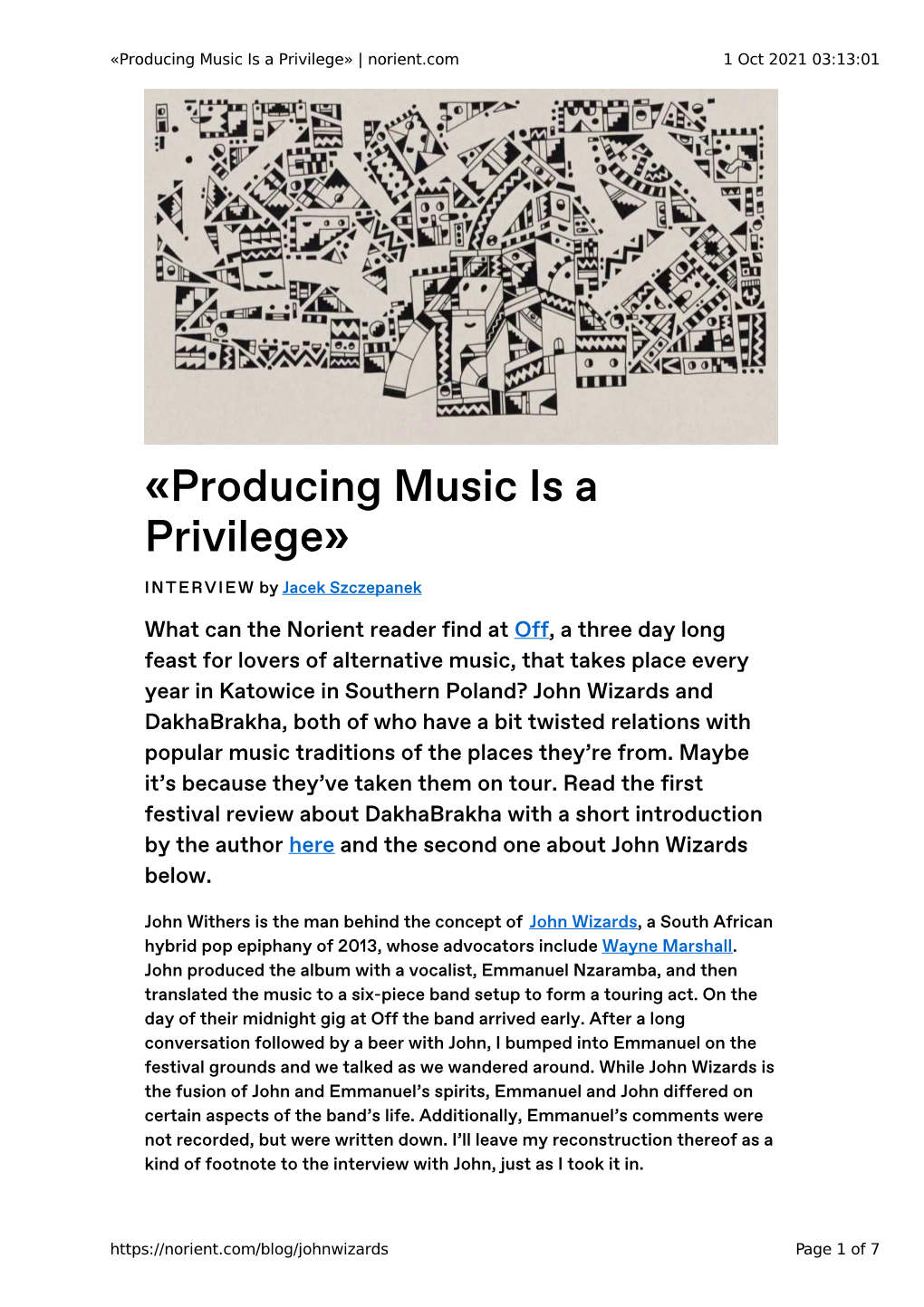 «Producing Music Is a Privilege» | Norient.Com 1 Oct 2021 03:13:01