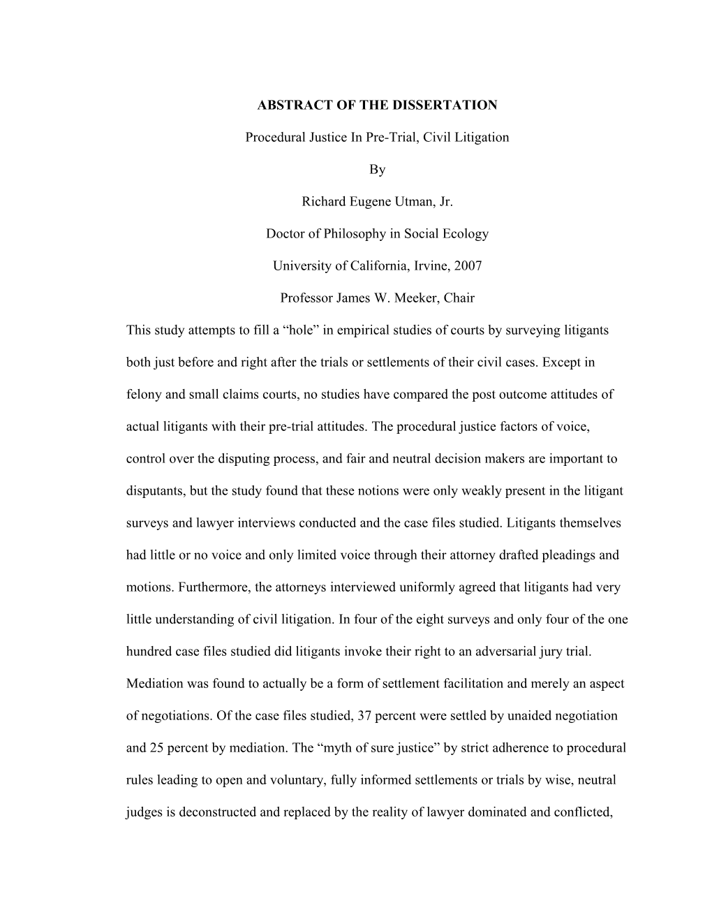 Abstract of the Dissertation s2