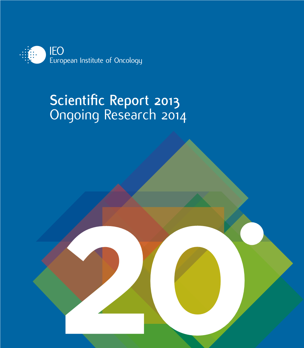 Scientific Report 2013 Ongoing Research 2014