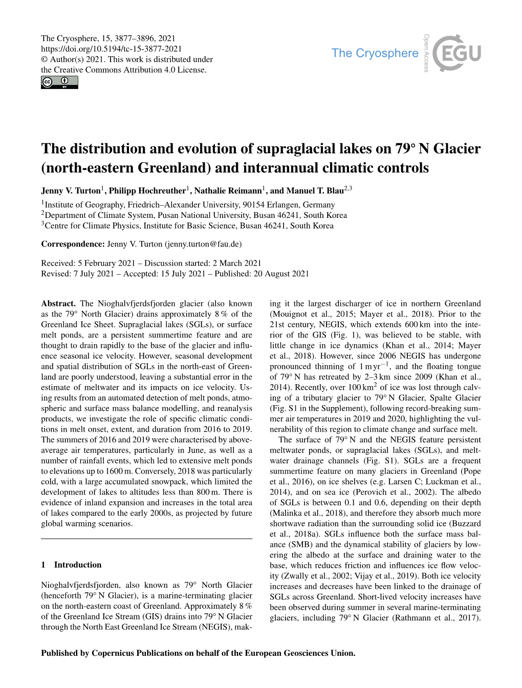 Article Is Available On- the Prior Two Years, Surface Mass Balance Was Negative for Line At