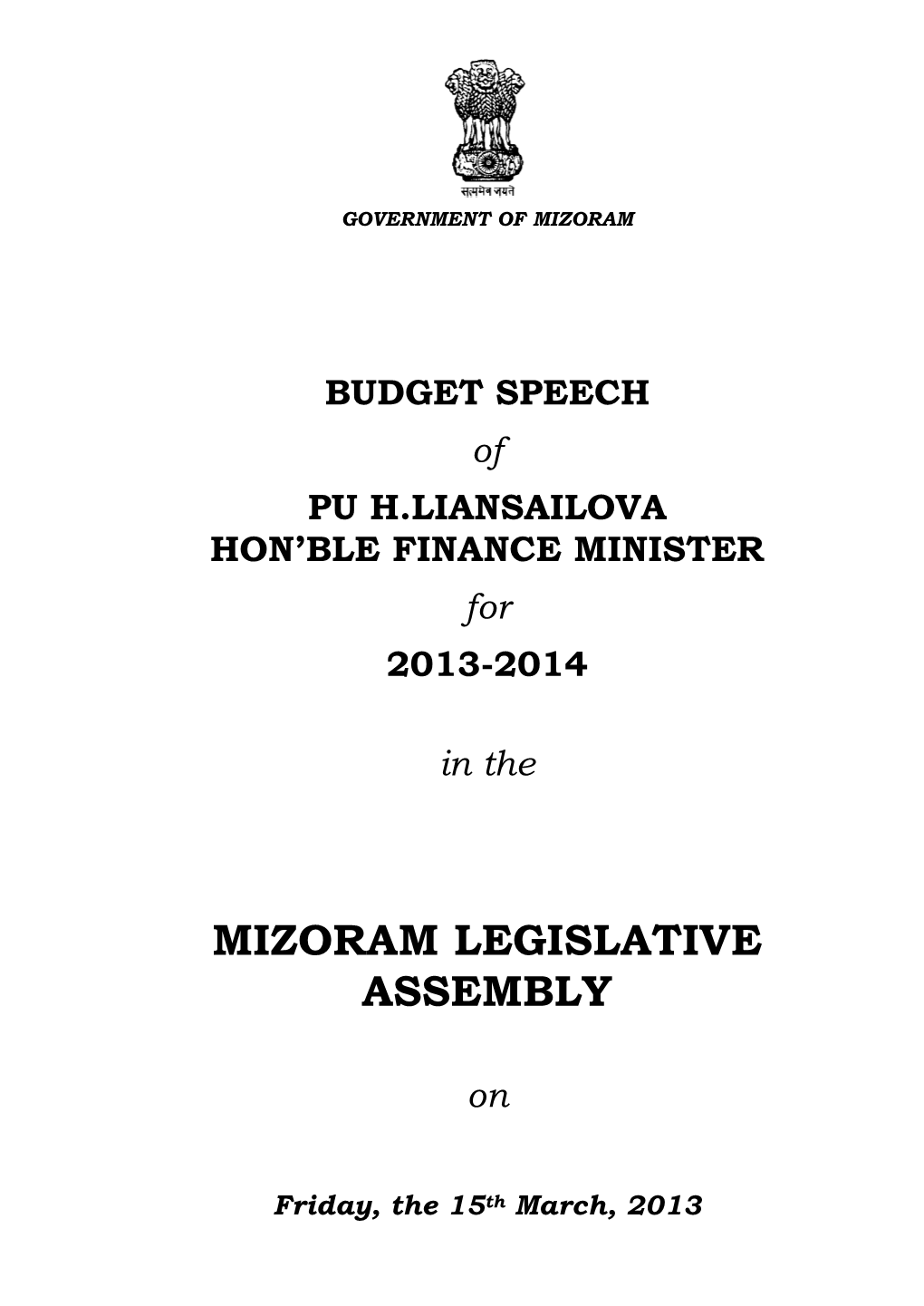 Mizoram Legislative Assembly