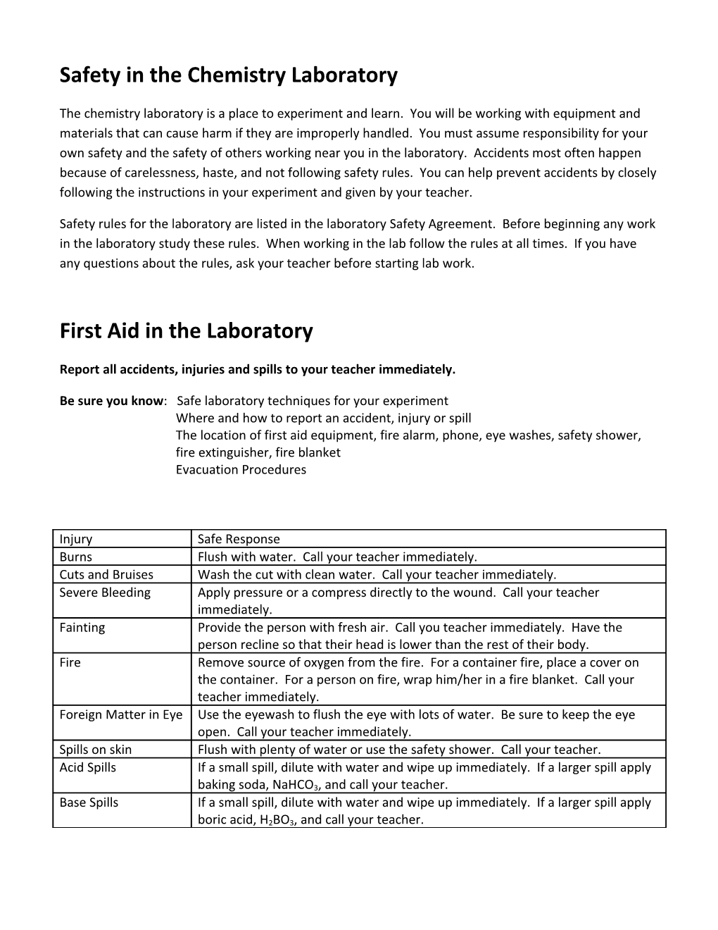 Safety in the Chemistry Laboratory s1