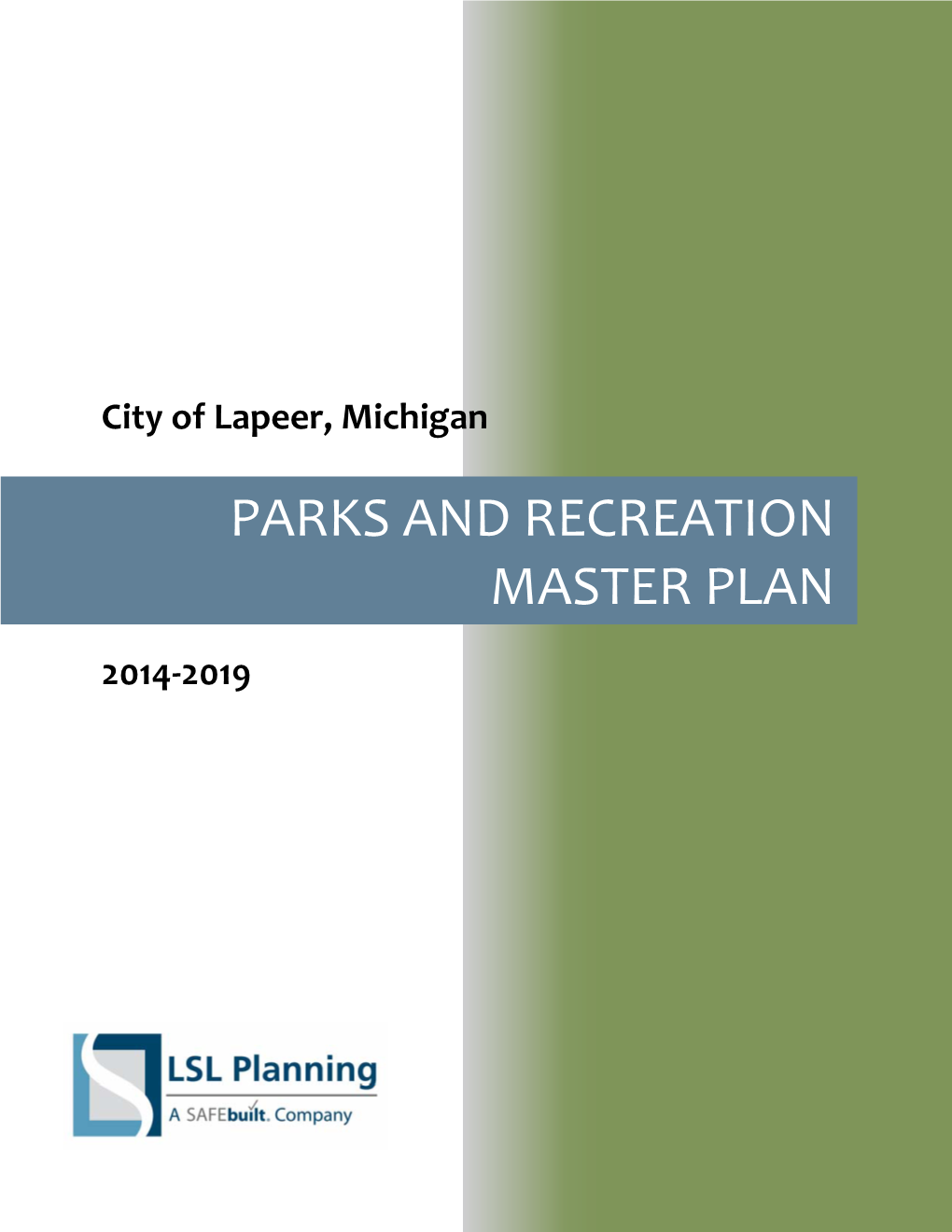 Parks and Recreation Master Plan 2014