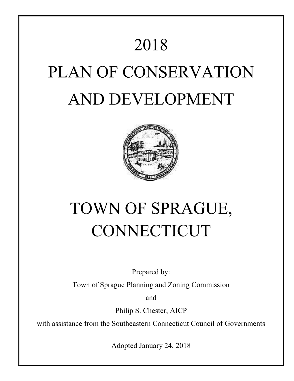 Plan of Conservation and Development 2018