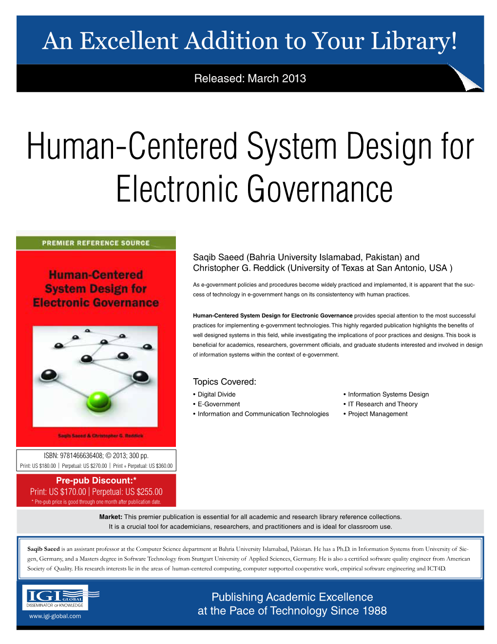 Human-Centered System Design for Electronic Governance