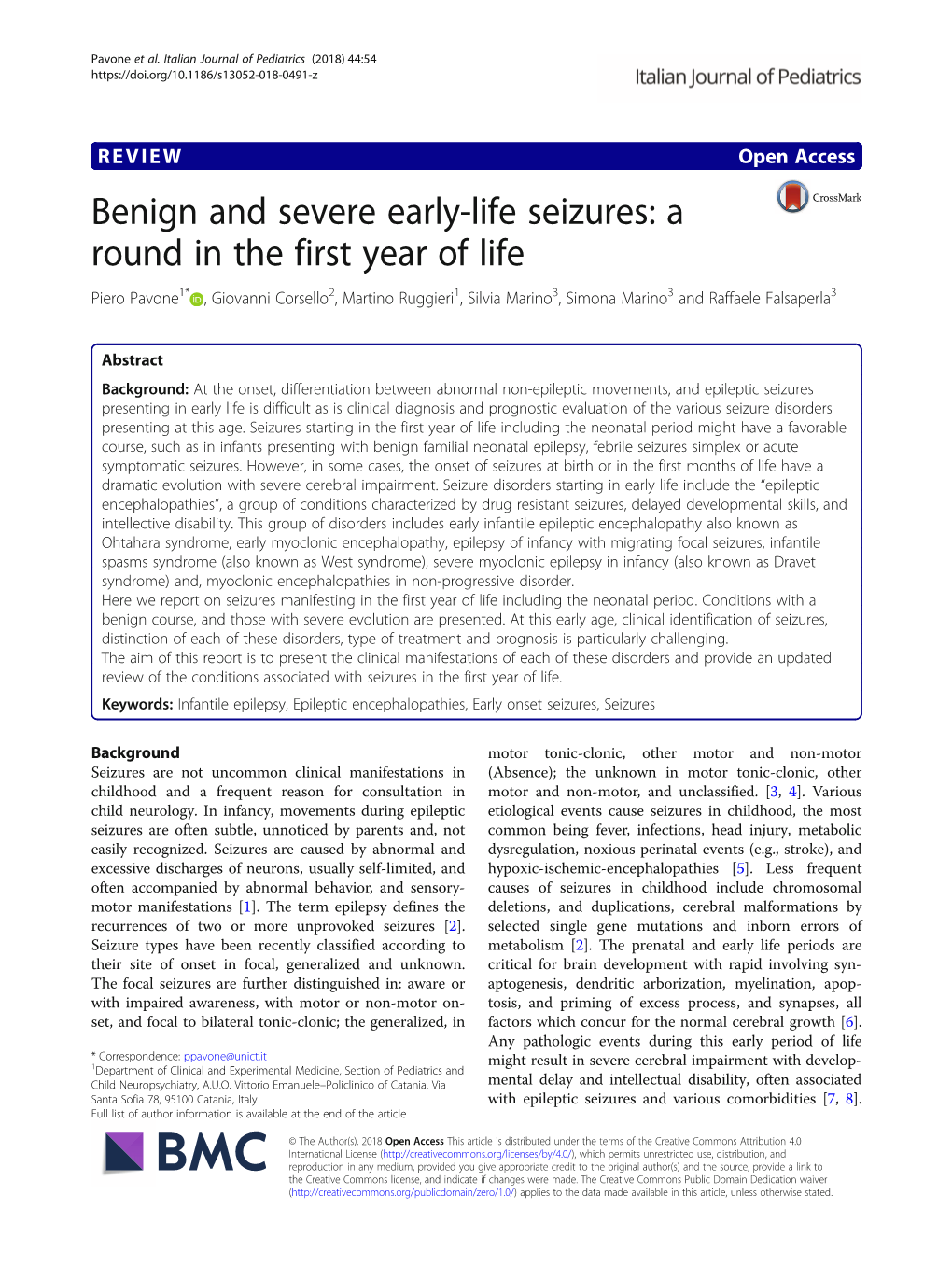 Benign and Severe Early-Life Seizures: a Round in the First Year of Life