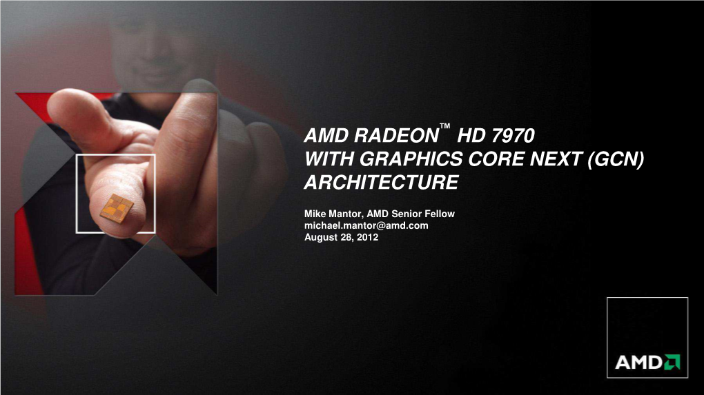 Amd Radeon Hd 7970 with Graphics Core Next (Gcn