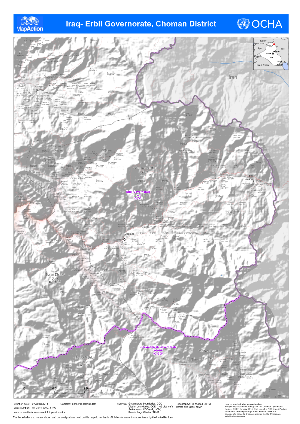 Iraq- Erbil Governorate, Choman District