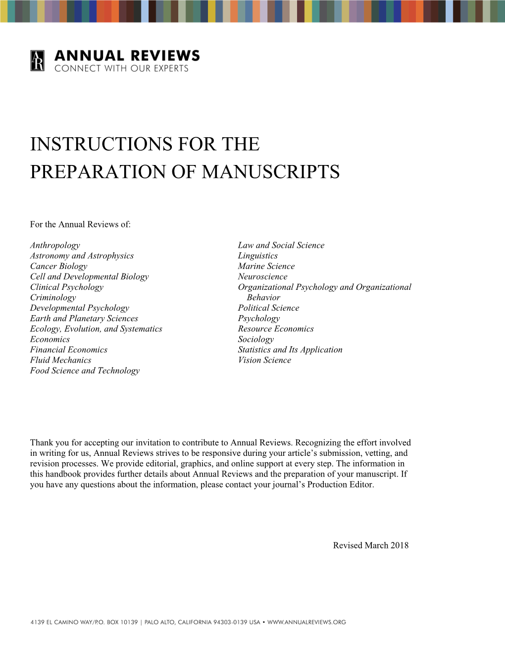 Instructions for the Preparation of Manuscripts