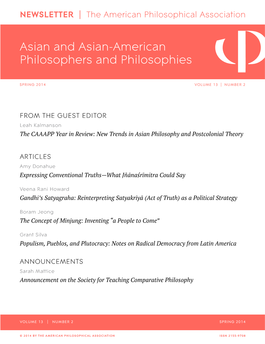 Asian and Asian-American Philosophers and Philosophies