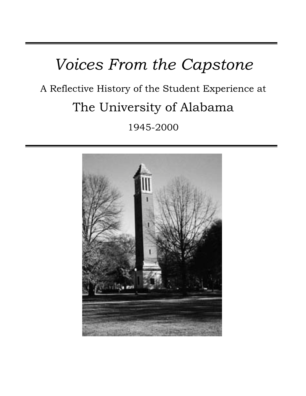 Voices from the Capstone
