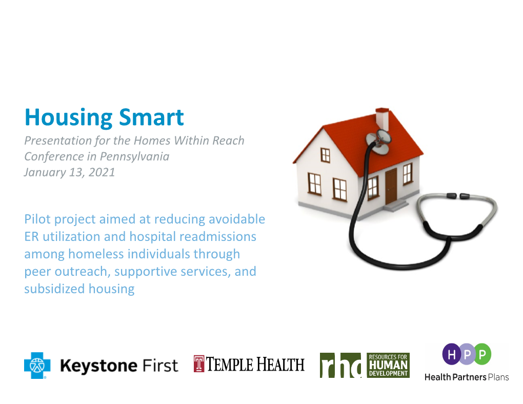 Housing Smart Presentation for the Homes Within Reach Conference in Pennsylvania January 13, 2021