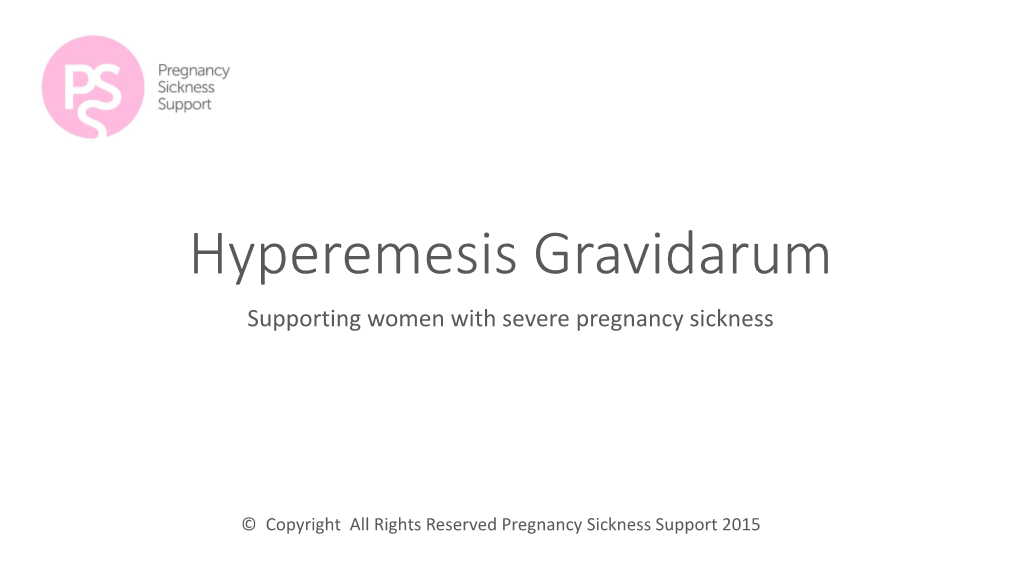 How to Set up an IV Day Unit for Women with Hyperemesis