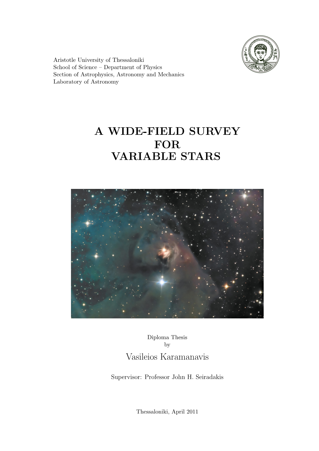 A Wide-Field Survey for Variable Stars