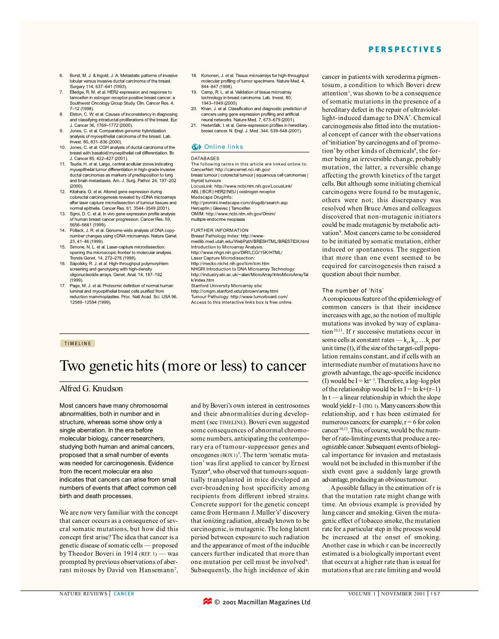 To Cancer Growth Advantage, the Age-Specific Incidence (I) Would Be I = Kt R–1