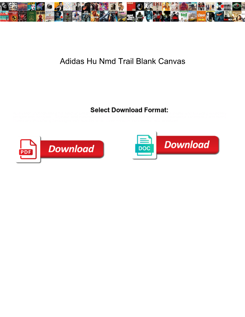 Adidas Hu Nmd Trail Blank Canvas