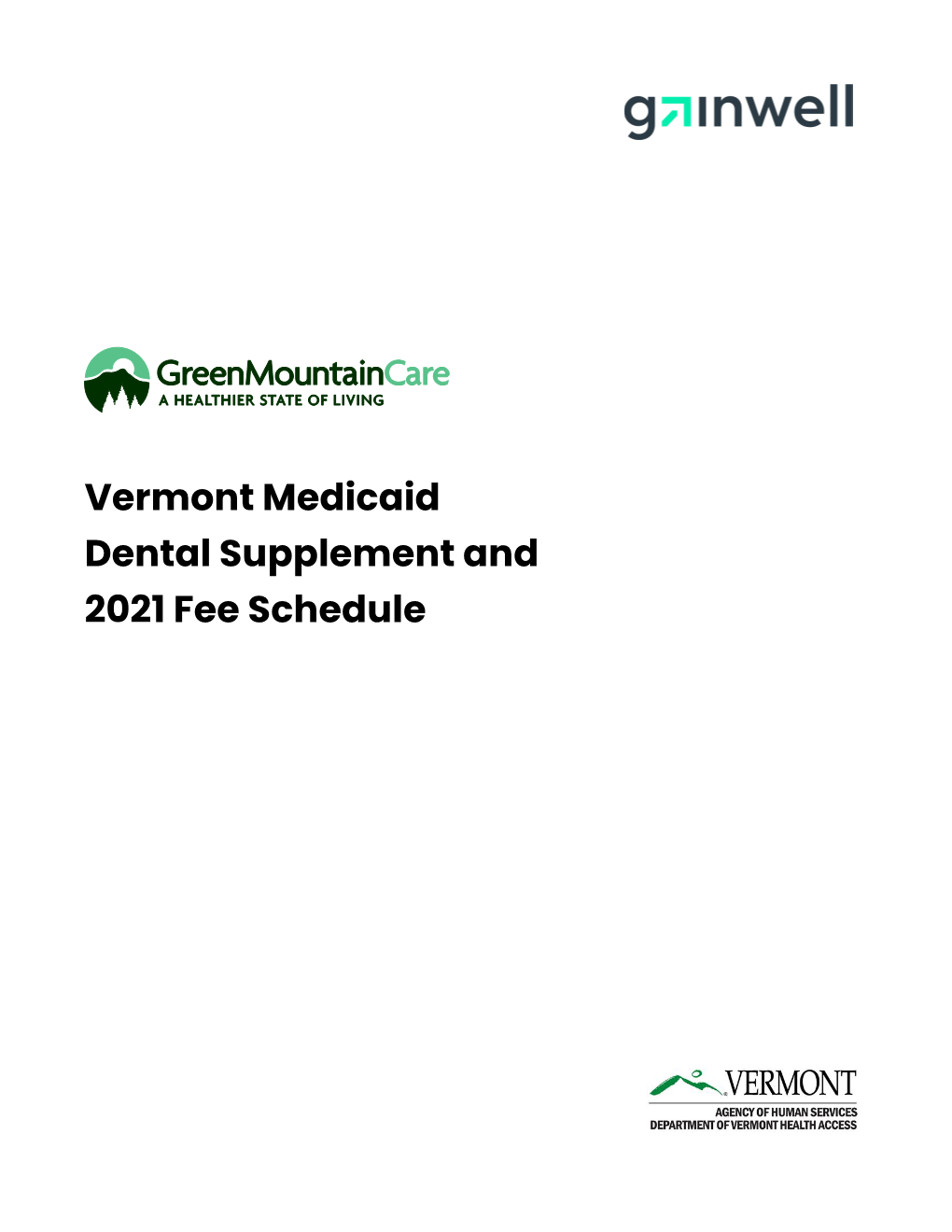 Dental Supplement and Fee Schedule