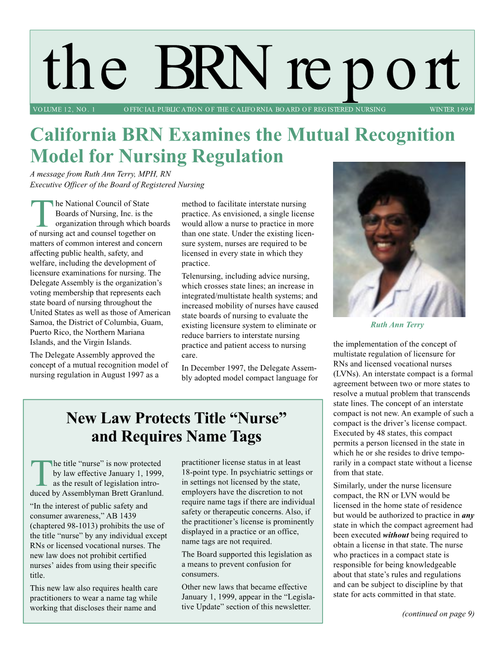 The BRN Report VOLUME 12, NO