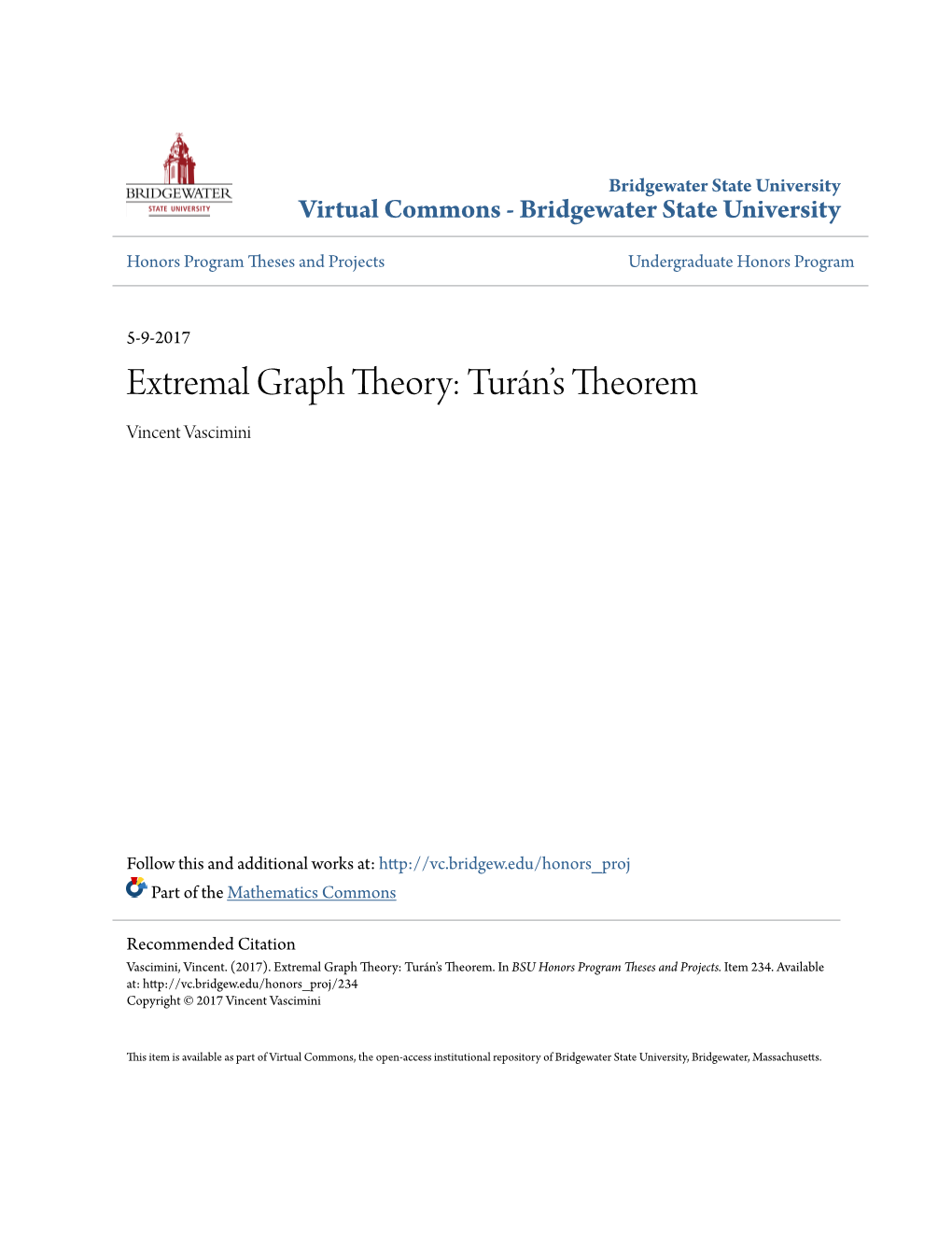 Extremal Graph Theory: Turán's Theorem