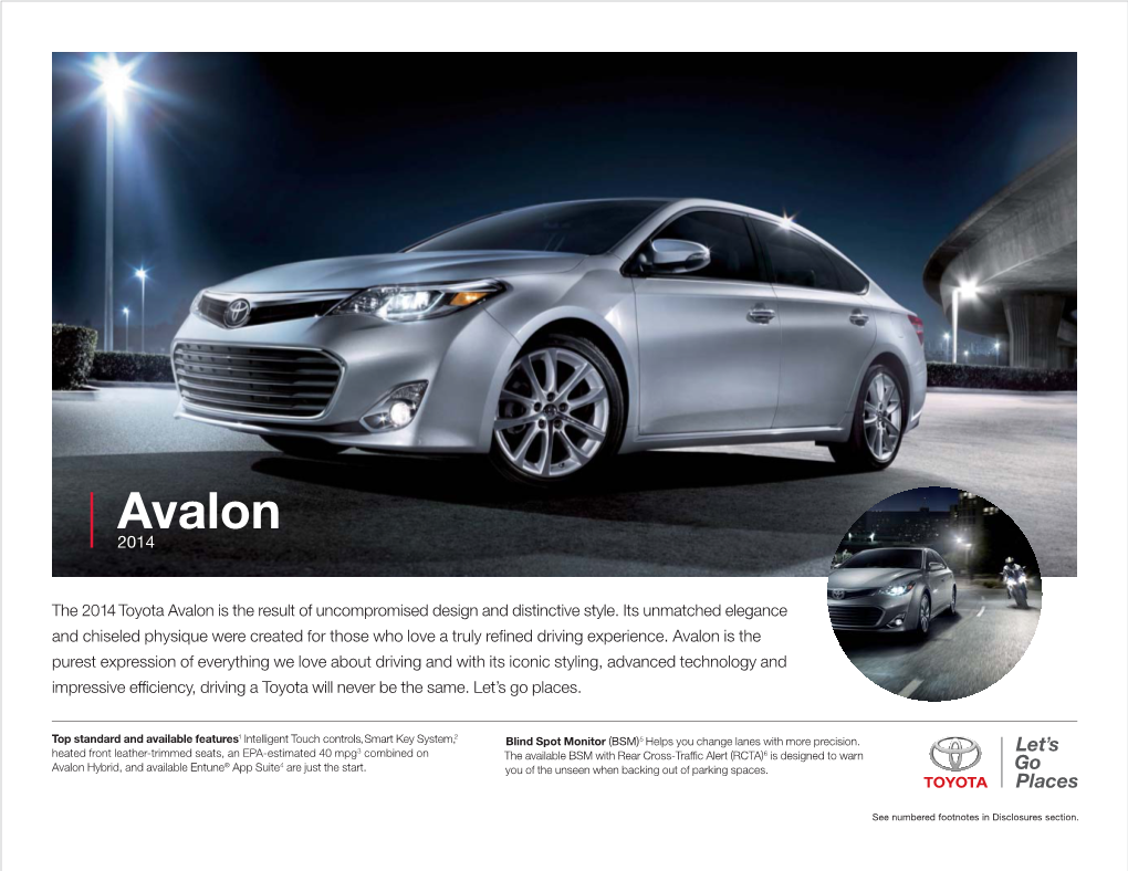 2014 Avalon Ebrochure Condensed