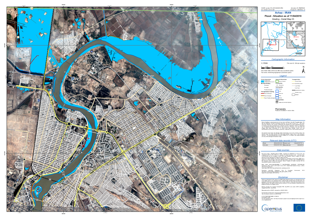 Khuzestan 2 ° 1 3 Crisis Information General Information Transportation N " Flooded Area 0