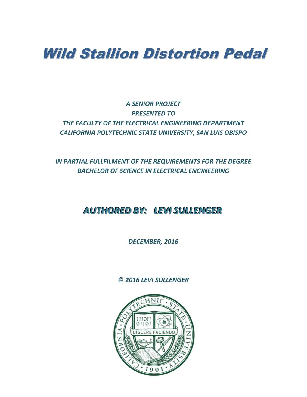 Wild Stallion Distortion Pedal …………….………………………