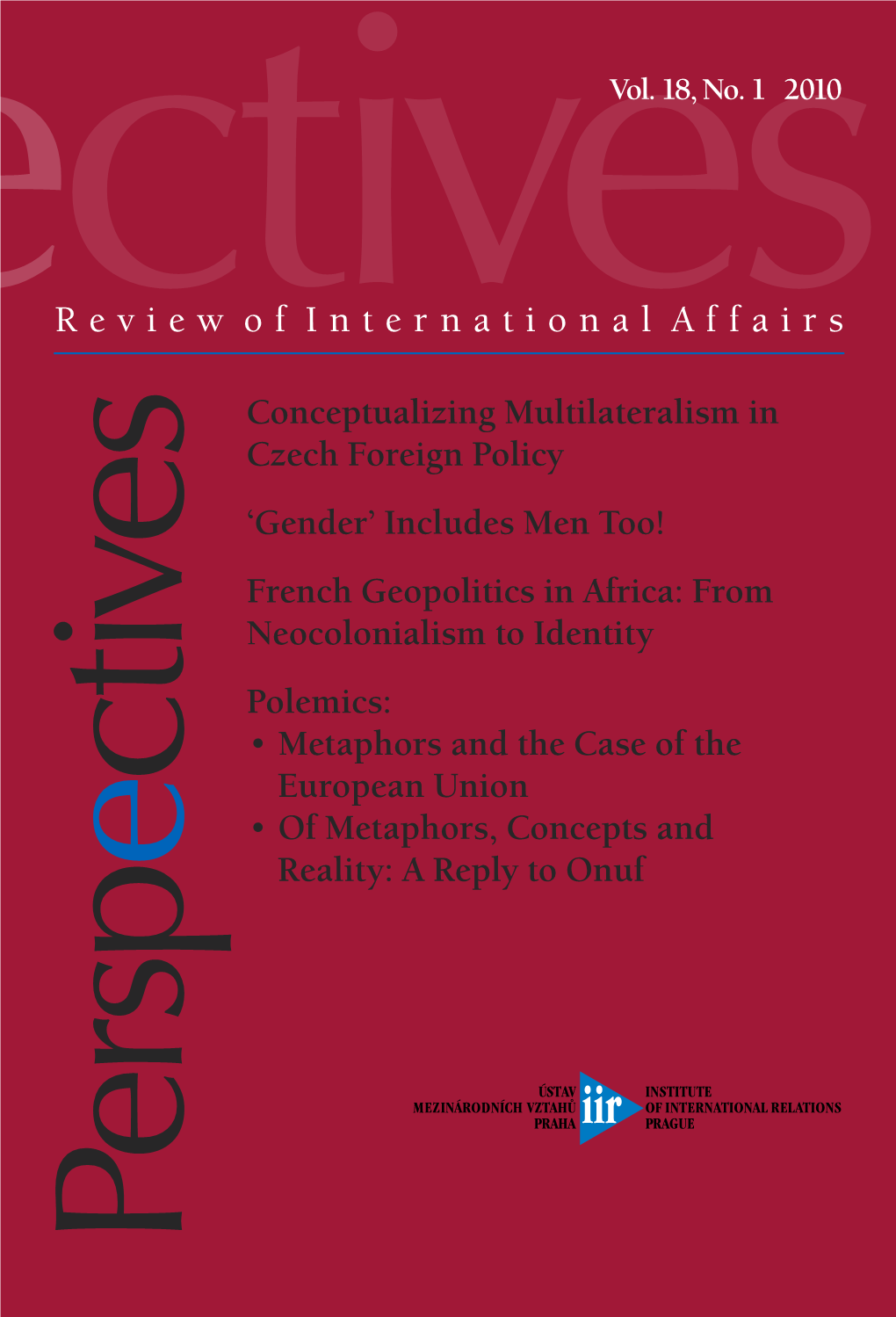 Perspectives: Review of International Affairs Vol 18 No 1 (2010)