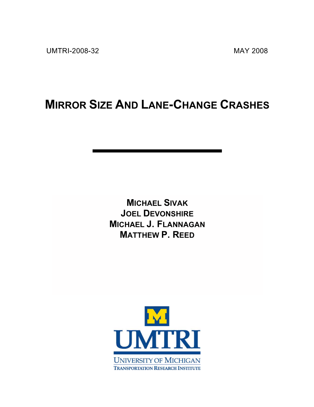 Mirror Size and Lane-Change Crashes