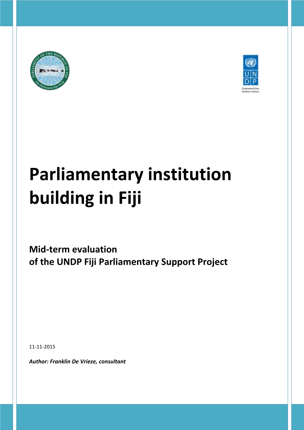 Parliamentary Institution Building in Fiji