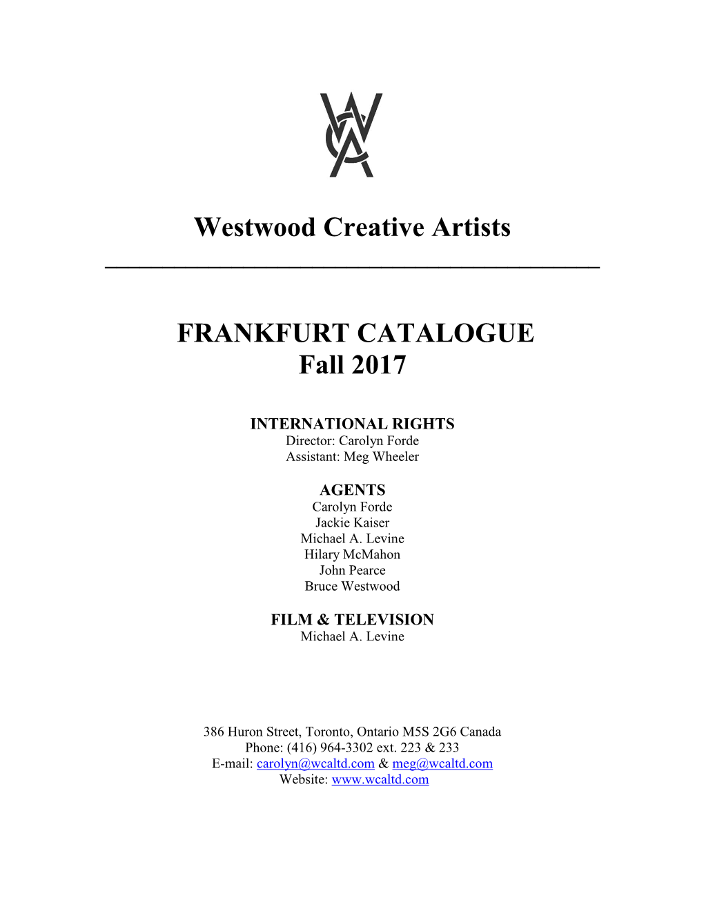 Westwood Creative Artists ______