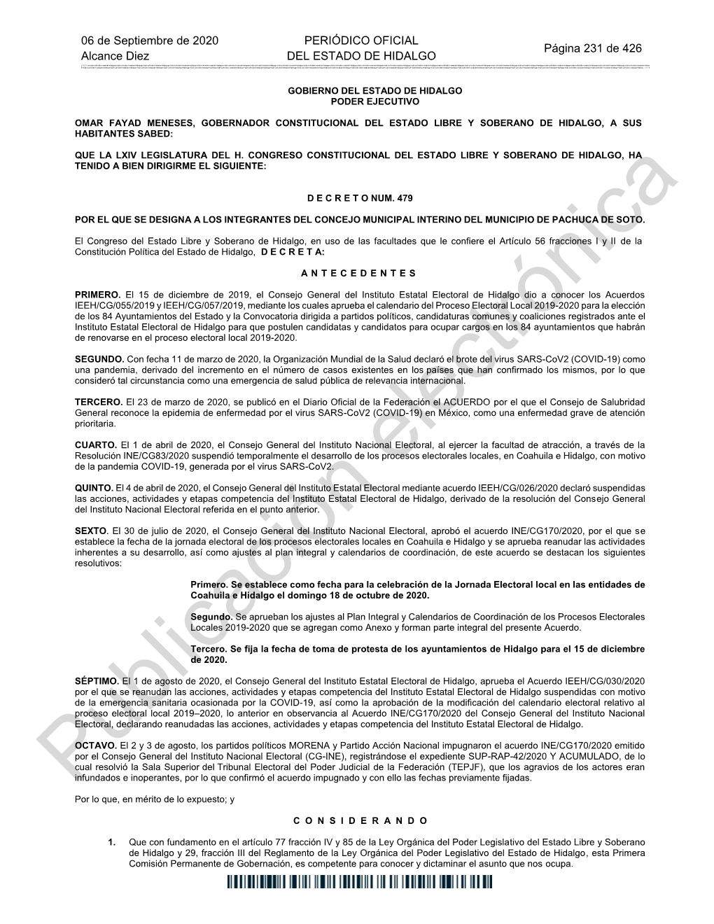 Decreto Concejo Municipal 20