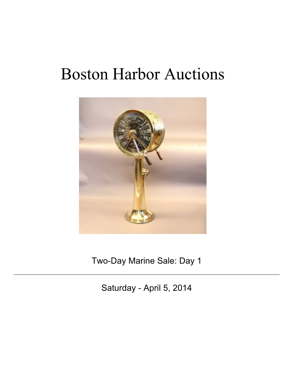 Boston Harbor Auctions