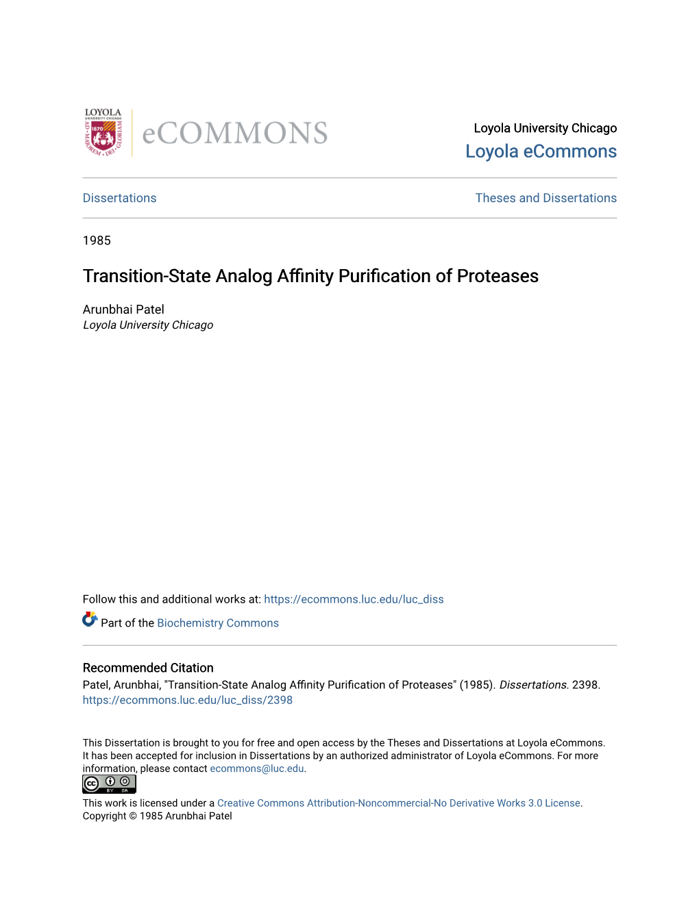 Transition-State Analog Affinity Purification of Proteases