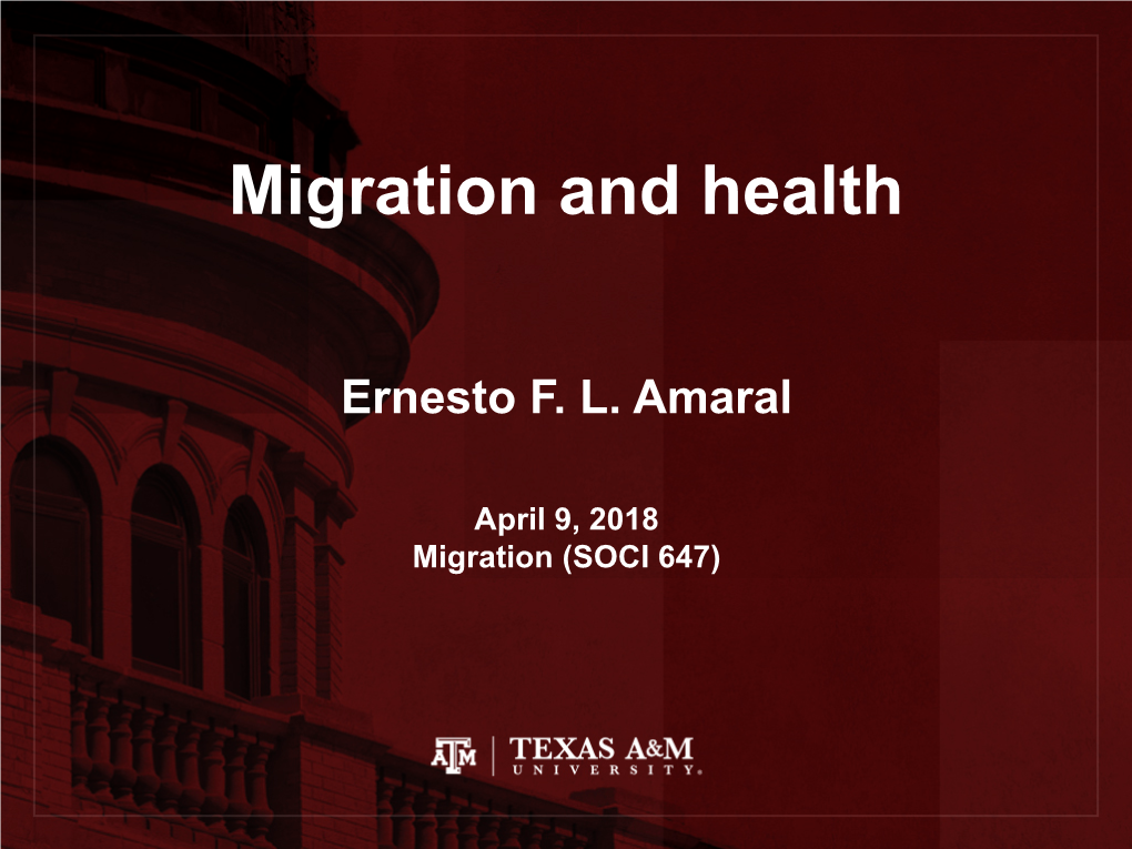 Migration and Health