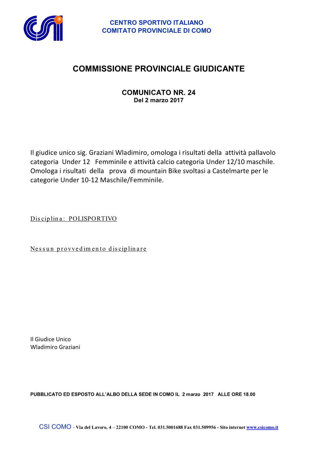 Commissione Provinciale Giudicante