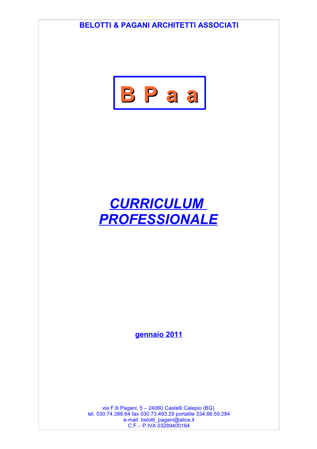 Curriculum Professionale