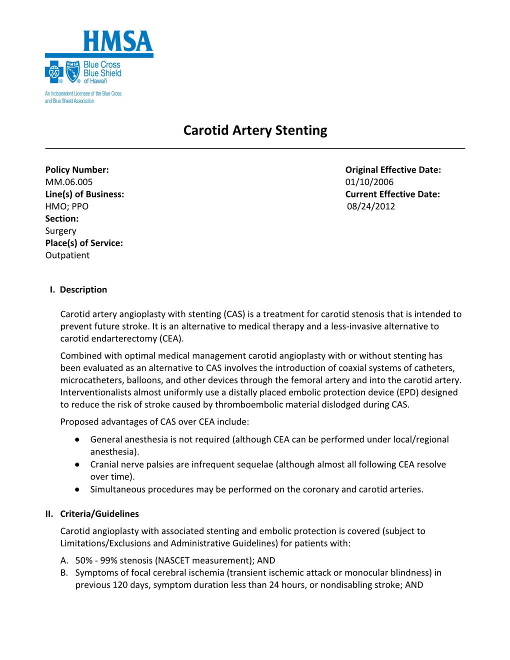 Carotid Artery Stenting