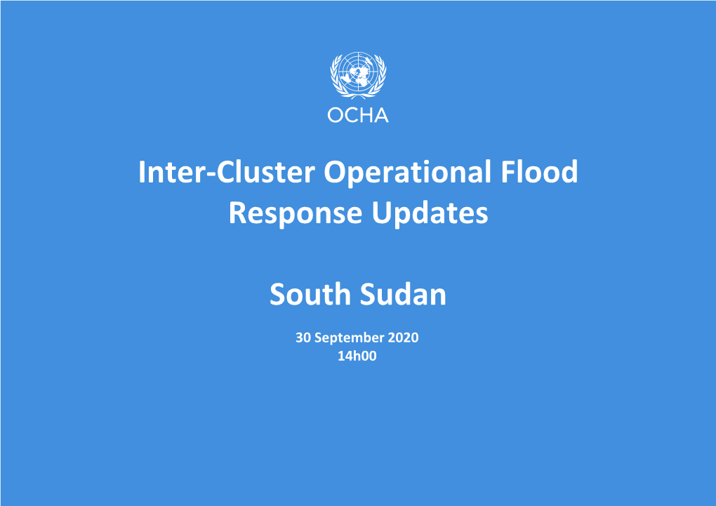 Inter-Cluster Operational Flood Response Updates South Sudan