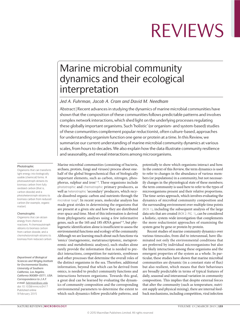 Marine Microbial Community Dynamics and Their Ecological Interpretation