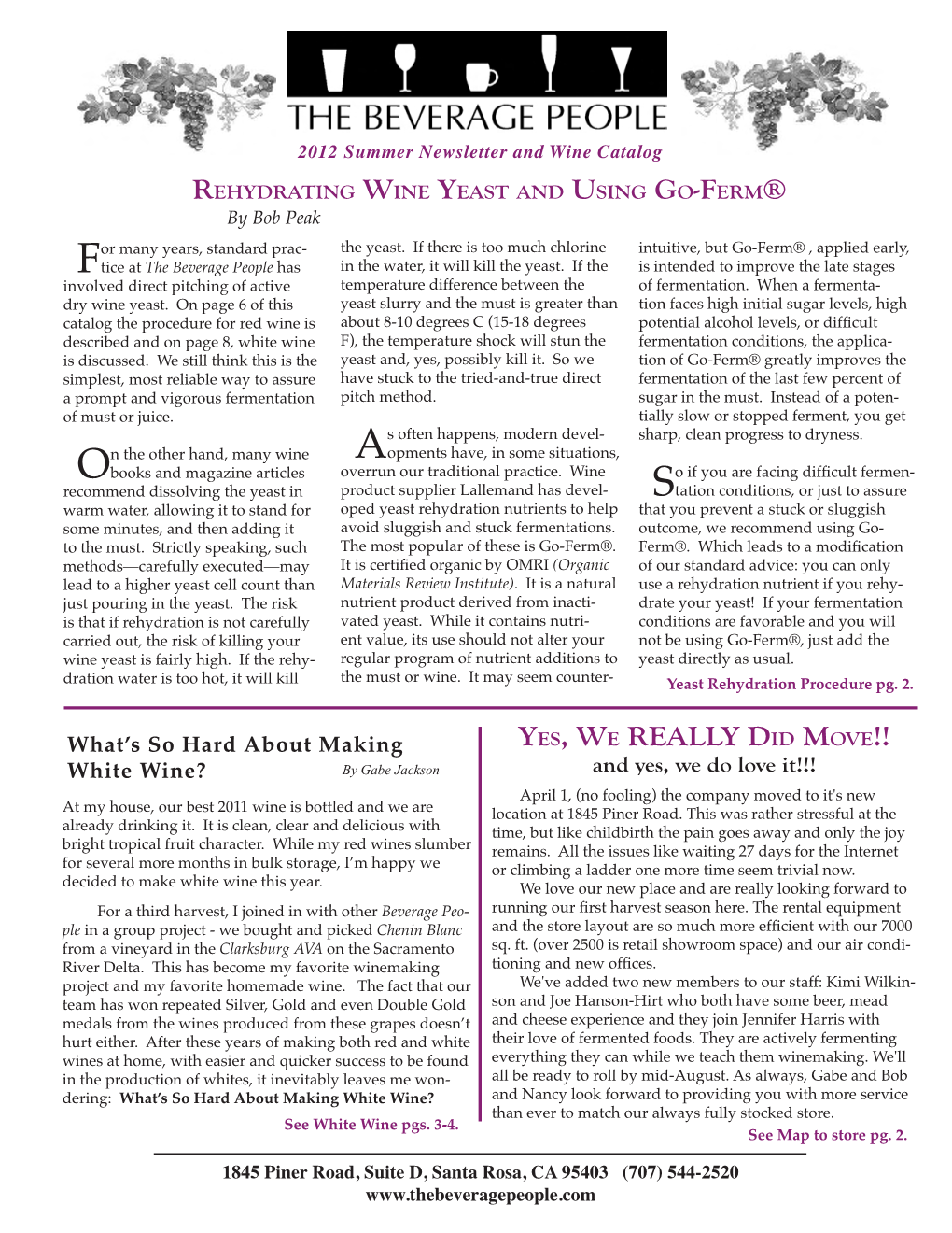 2012 Wine Newsletter and Catalog