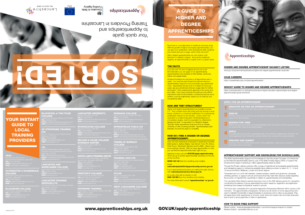 The Sorted Leaflet Also Supports Apprenticeship Applications