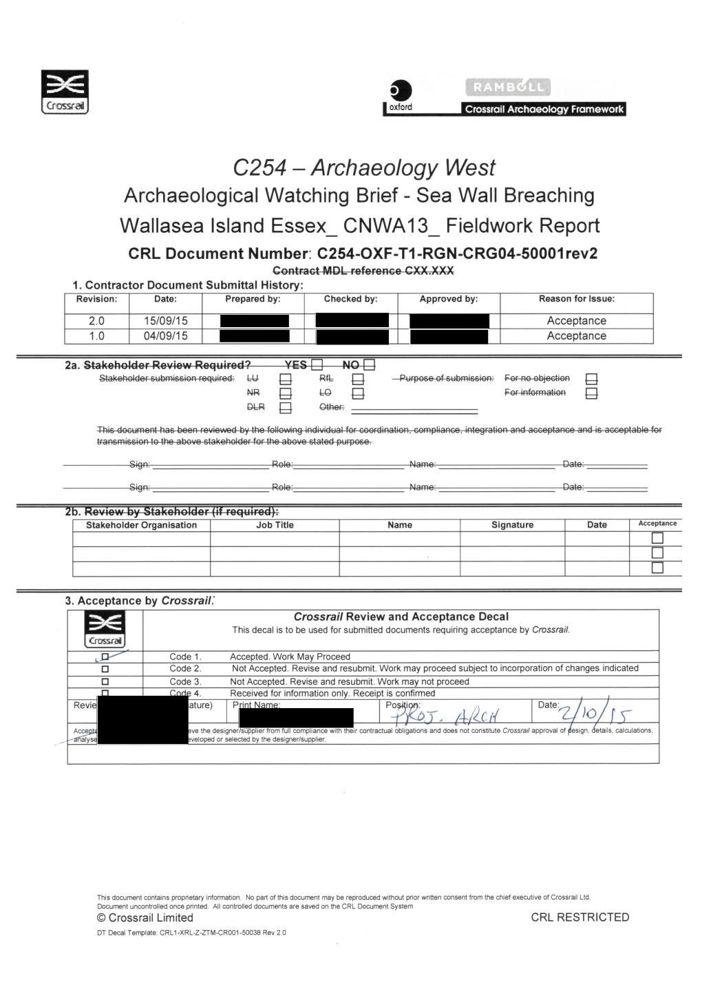 C254 CNWA13 Wallasea Island Sea Breach. Watching Brief Fieldwork Report Rev2.Pdf