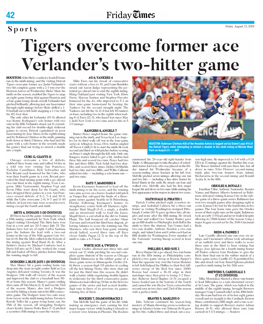 Tigers Overcome Former Ace Verlander's Two-Hitter Game